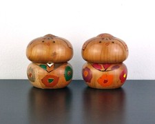 Par de Bonecas Kokeshi Miniatura por Takeda Masashi - Vintage Japonês Sosaku Kokeshi, usado comprar usado  Enviando para Brazil