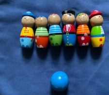 Wooden pirate bowling for sale  BODORGAN