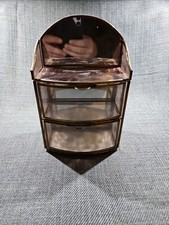 Vintage Vidro 2 Gavetas Joias Caixa Curio Bronze Vidro 8,5" de Altura comprar usado  Enviando para Brazil