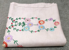 Vintage embroidered linen for sale  BEDFORD