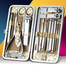 Conjunto de cortadores de unhas de aço inoxidável conjunto de cortadores de unhas conjunto de pedicure estojo EUA comprar usado  Enviando para Brazil