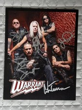 Warrant 8x10 autographed for sale  Argyle
