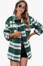Women shacket plaid for sale  Clayton
