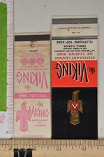 Matchbook cover viking for sale  East Tawas