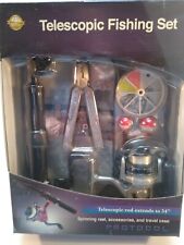 PROTOCOL Conjunto de Pesca Telescópica, Kit, 54" Vara, Carretel, Ganchos, Multi Ferramenta Novo #8512 comprar usado  Enviando para Brazil