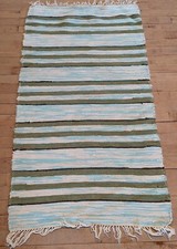 Tapete de pano antigo importado sueco feito à mão corredor (27 x 49 polegadas) comprar usado  Enviando para Brazil