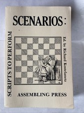 Scenarios: Scripts To Perform; Paperback Richard Kostelanetz 1980, usado comprar usado  Enviando para Brazil
