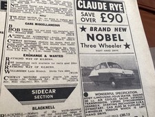 Nobel three wheeler for sale  BRIGHTON