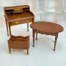Lote de móveis em miniatura para casa de bonecas artesanal 3 peças por MG escala 1:12 LN20 comprar usado  Enviando para Brazil