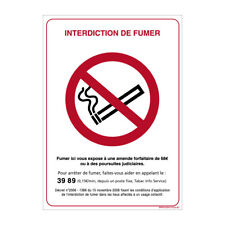 Panneau interdiction fumer d'occasion  Cambrai