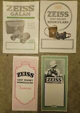 Usado, 4 binóculos vintage Carl Zeiss folhetos 1925 bolso turmon monóculo galan comprar usado  Enviando para Brazil