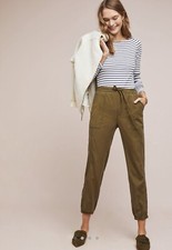 Anthropologie Joggers Flocado Verde Oliva Cordão Bolinhas Casual Tamanho Pequeno comprar usado  Enviando para Brazil