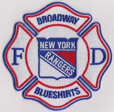 New York Rangers FD Broadway Blueshirts Fire Patch NOVO comprar usado  Enviando para Brazil