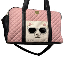 Bolsa de mão/cara de gato listrada acolchoada rosa LUV Betsey/Betsey Johnson/ comprar usado  Enviando para Brazil