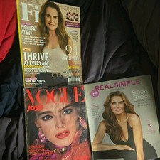 3 BROOKE SHIELDS MAGAZINES: VOGUE DEC 1980 FIRST  FEB AND REAL SIMPLE MARCH 2025 comprar usado  Enviando para Brazil