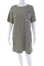 Vestido feminino Tory Burch de algodão gola redonda listrado manga curta branco tamanho P comprar usado  Enviando para Brazil