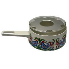 Antigo pote de fondue Villeroy & Boch Bird Design com inserção de vidro e tampa porcelana HTF comprar usado  Enviando para Brazil