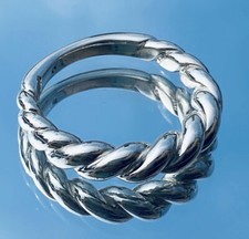 Anello intrecciato argento usato  Valenza