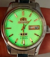 Vintage Of Orient Automático 21 Joias Relógio de Pulso Masculino Data Dia Feito no Japão comprar usado  Enviando para Brazil