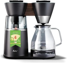 Máquinas de café por gotejamento automático Melitta Vision 12 xícaras, 1100W - preto fosco e madeira comprar usado  Enviando para Brazil