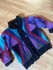 Vintage strickjacke bunt gebraucht kaufen  Neuhof