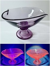 Fostoria Decorator Collection Lavanda Pé Comport Coração Compota Prato Brilho UV comprar usado  Enviando para Brazil