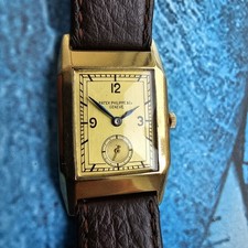Relógio masculino Art Deco ouro maciço 18k Patek Philippe corda manual 18 quilates comprar usado  Enviando para Brazil
