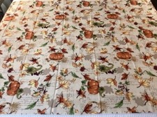 "Mantel de tela de otoño Better Homes and Gardens calabazas calabazas 60" x 84"" oblongo" segunda mano  Embacar hacia Mexico