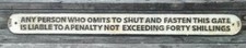 Gate sign inch for sale  Fort Dodge