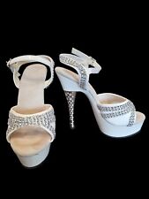 Pleaser white rhinestone for sale  Foley