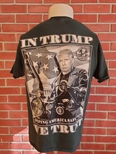 Camiseta Laconia, NH Motorcycle Bike Week 2019 In Trump We Trust masculina gola redonda GG comprar usado  Enviando para Brazil