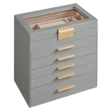 Caixa de joias SONGMICS organizador de 6 camadas 5 gavetas - cinza pomba/ouro JBC171G01, usado comprar usado  Enviando para Brazil