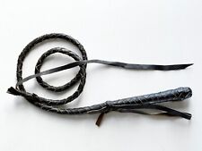 Braided leather bullwhip for sale  Melbourne