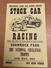 Stock car programme for sale  BURTON-ON-TRENT
