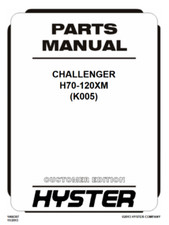 Catálogo de peças de empilhadeira Hyster H100XM H110XM H120XM K005 Challenger manual PDF comprar usado  Enviando para Brazil
