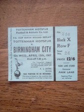 Tottenham ticket birmingham for sale  INGATESTONE