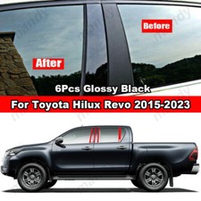 Usado, 6 peças guarnição de tampa de poste de porta preta para carro B C para Toyota Hilux Revo 2015-2023 comprar usado  Enviando para Brazil