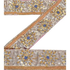 Sânscrito Vintage Sari Borda Frisada à Mão 1 Jarda Acabamento Indiano Costura Decoração Rosa Renda comprar usado  Enviando para Brazil