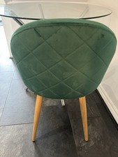 Two green velvet for sale  BURNTWOOD