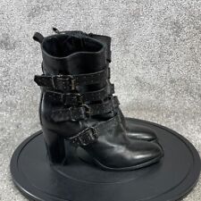 Usado, Botas Minelli femininas tamanho 7.5 motociclista couro preto tornozelo zíper lateral comprar usado  Enviando para Brazil