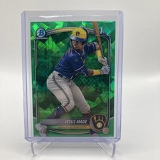 2025 BOWMAN CROMO FEITO POR JESUS REFRATOR VERDE SAFIRA CERVEJEIROS MILWAUKEE /99 comprar usado  Enviando para Brazil