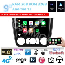 Rádio tela sensível ao toque de carro para Carplay compatível com BMW 1 Series E87 manual A/C 2004-2011 comprar usado  Enviando para Brazil