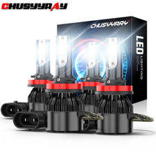 Kit branco super brilhante 4x combo H9 H11 farol de LED lâmpadas de feixe alto baixo 10000K, usado comprar usado  Enviando para Brazil