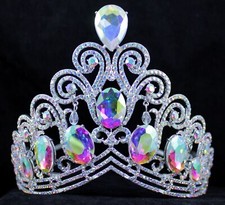 Tiara de cristal austríaca branca brilhante AB coroa de cabelo formatura noiva T781 comprar usado  Enviando para Brazil