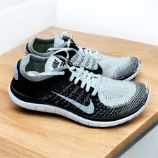 Tênis de corrida masculino Nike Free Run Flyknit 4.0 tamanho 9 usado 631053 100 preto branco comprar usado  Enviando para Brazil