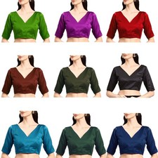 Blusa feminina Way2Like cetim readymade costurada choli crop top, usado comprar usado  Enviando para Brazil
