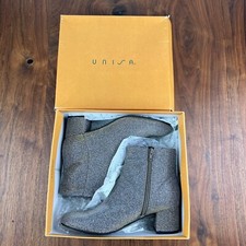 Nova bota de tornozelo feminina UNISA UNCAYTEA dourada brilhante com zíper lateral 8 M comprar usado Nova bota de tornozelo feminina UNISA UNCAYTEA dourada brilhante com zíper lateral 8 M comprar usado  Enviando para Brazil