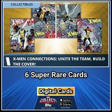 Conjunto completo de 6 cartões digitais Topps Marvel Collect X-Men Connections comprar usado  Enviando para Brazil