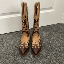 Leather cowboy boots for sale  LOUGHTON