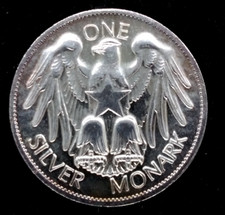 Vintage Uma Onça Troy .999 Prata Pura Monark Redonda comprar usado  Enviando para Brazil